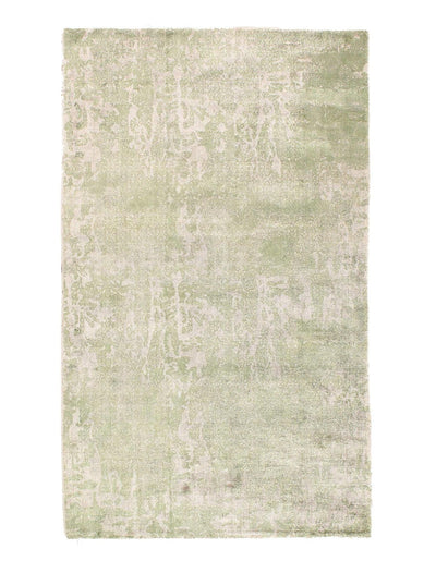 Canvello Light Green Hand knotted Modern Rug - 4' X 6'' - Canvello