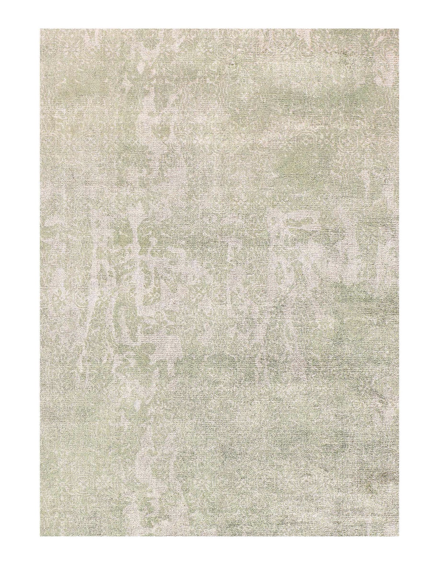Canvello Light Green Hand knotted Modern Rug - 4' X 6'' - Canvello