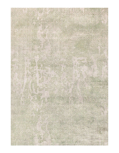Canvello Light Green Hand knotted Modern Rug - 4' X 6'' - Canvello