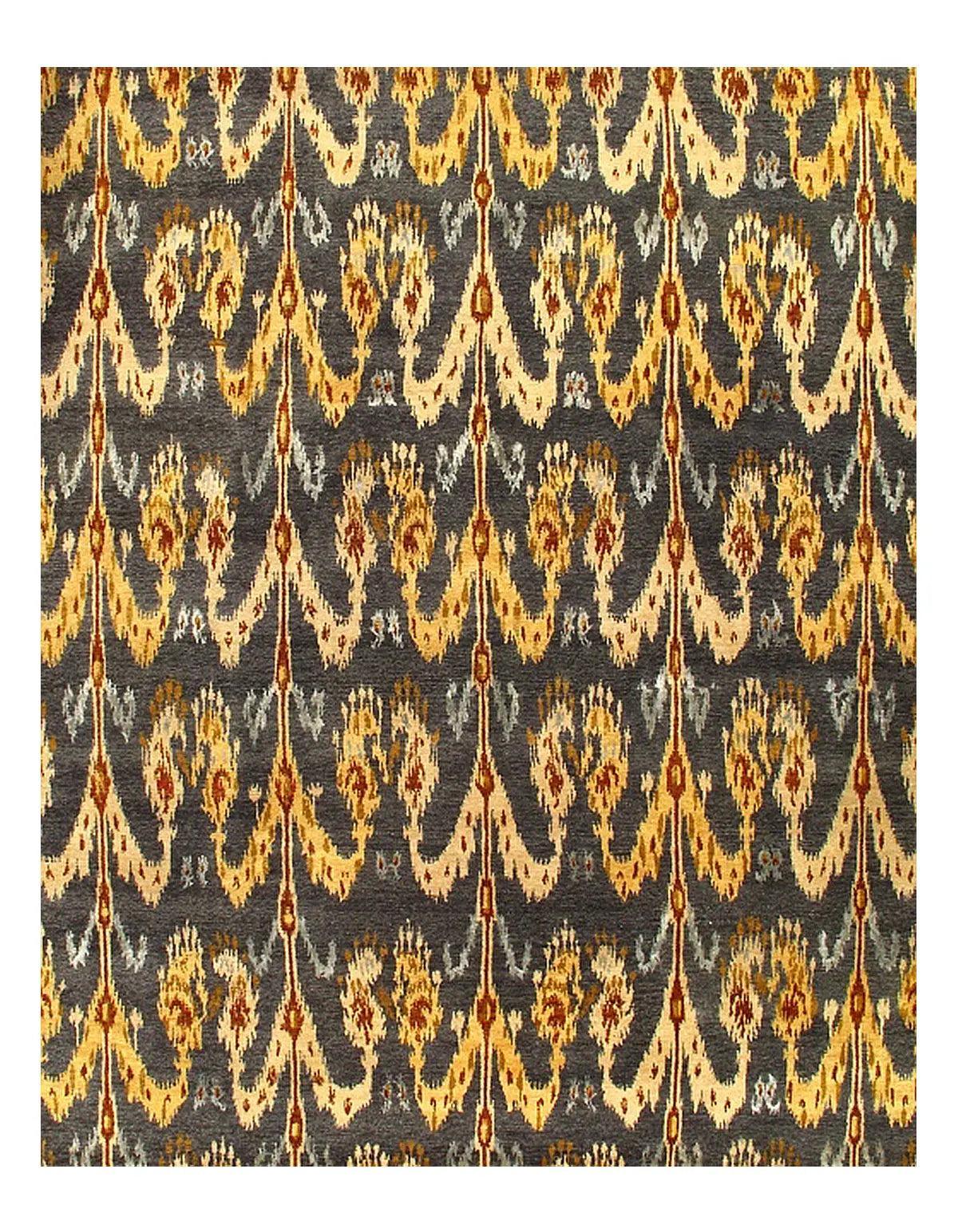 Canvello Light Green Ikat Design Rug - 8' X 10'