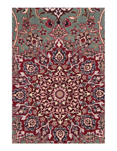 Canvello Light Green Silkroad Isfahan S/W Rug - 5' X 8' - Canvello