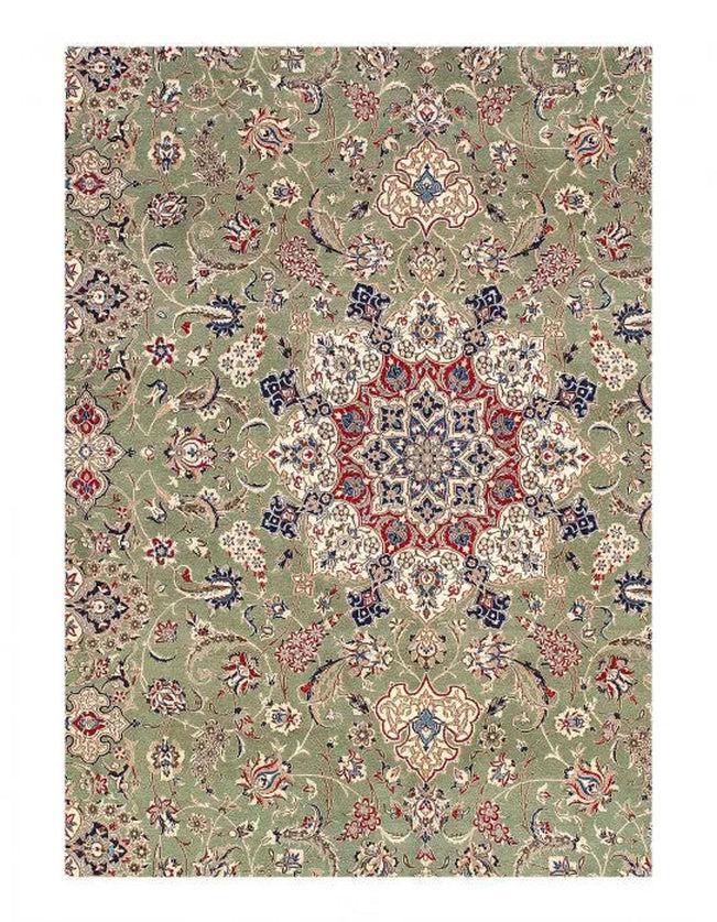 Canvello Light Green Silkroad Nain silk & wool 8'4''X 11'7'' - Canvello