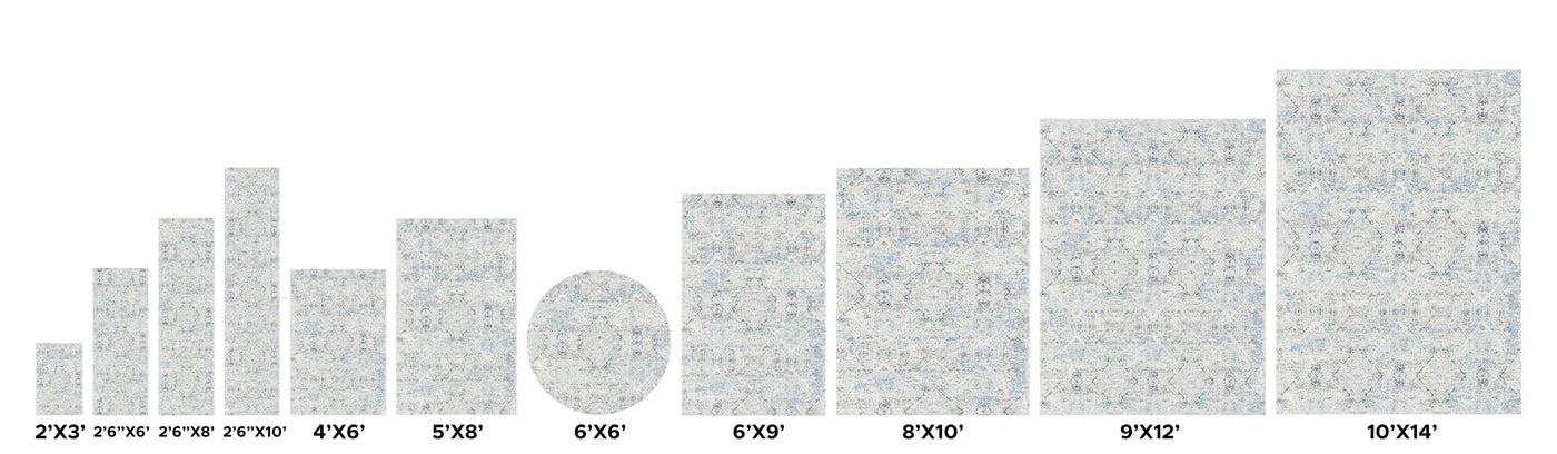 Canvello Light Grey Fabric Area Rug- 7' 9" X 9' 9" canvellollc