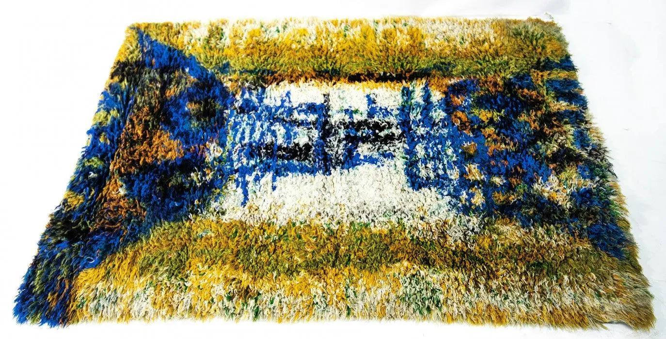 Canvello Lilli Kollin Scandinavian Rya Rug "Kuru" - 4' x 5'9" - Canvello