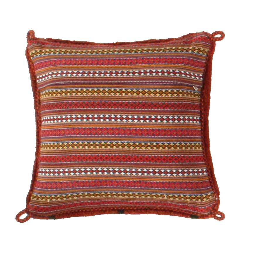 Canvello Lori Baft Rust Orange Throw Pillows - 16"X16" - Canvello