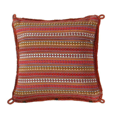 Canvello Lori Baft Rust Orange Throw Pillows - 16"X16" - Canvello