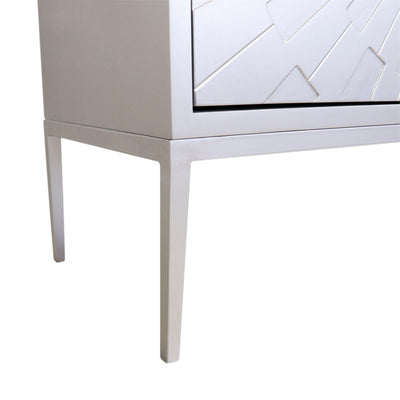 Canvello Luna Sideboard, 4 Doors with 2 Chrome Polished Metal Handle - Canvello