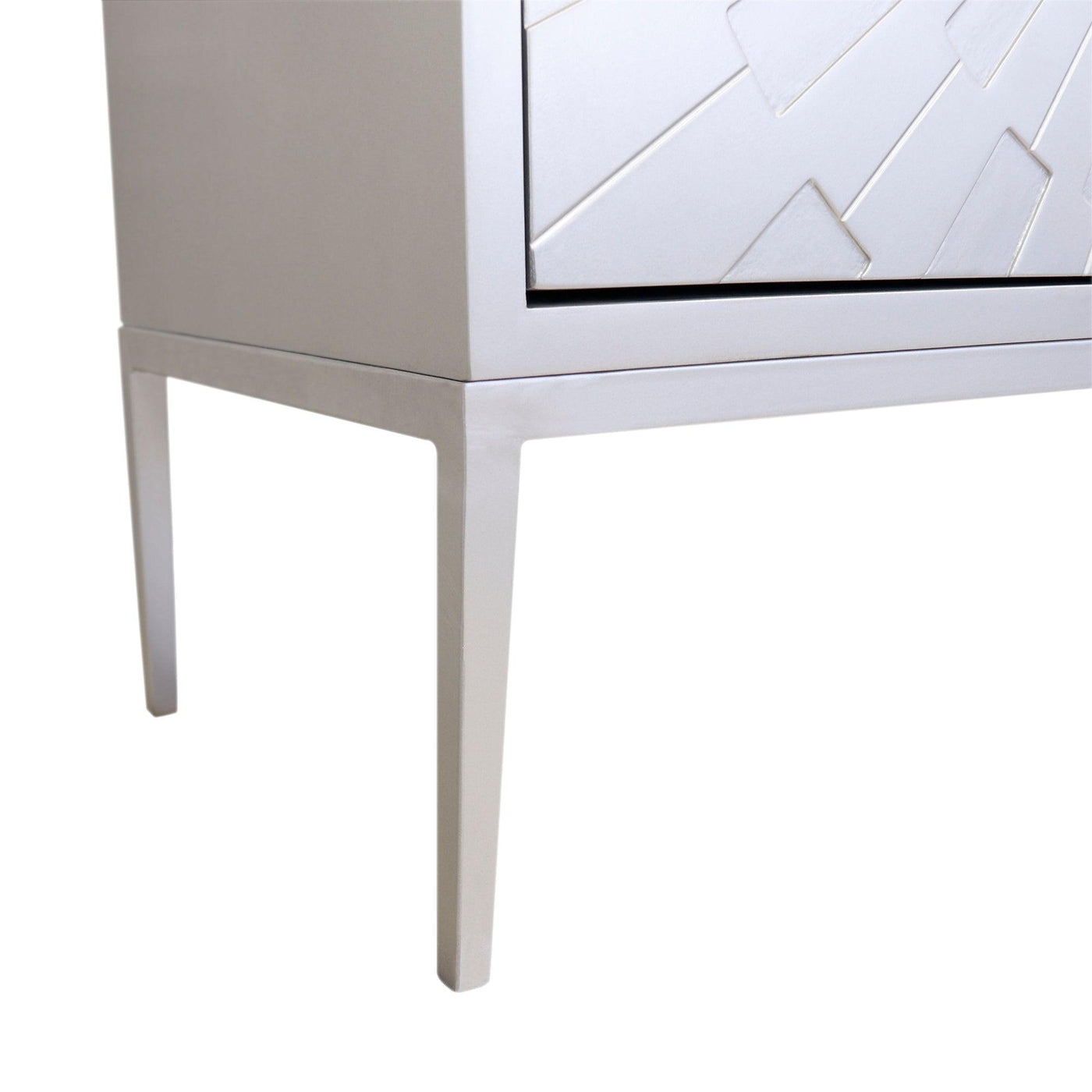 Canvello Luna Sideboard, 4 Doors with 2 Chrome Polished Metal Handle