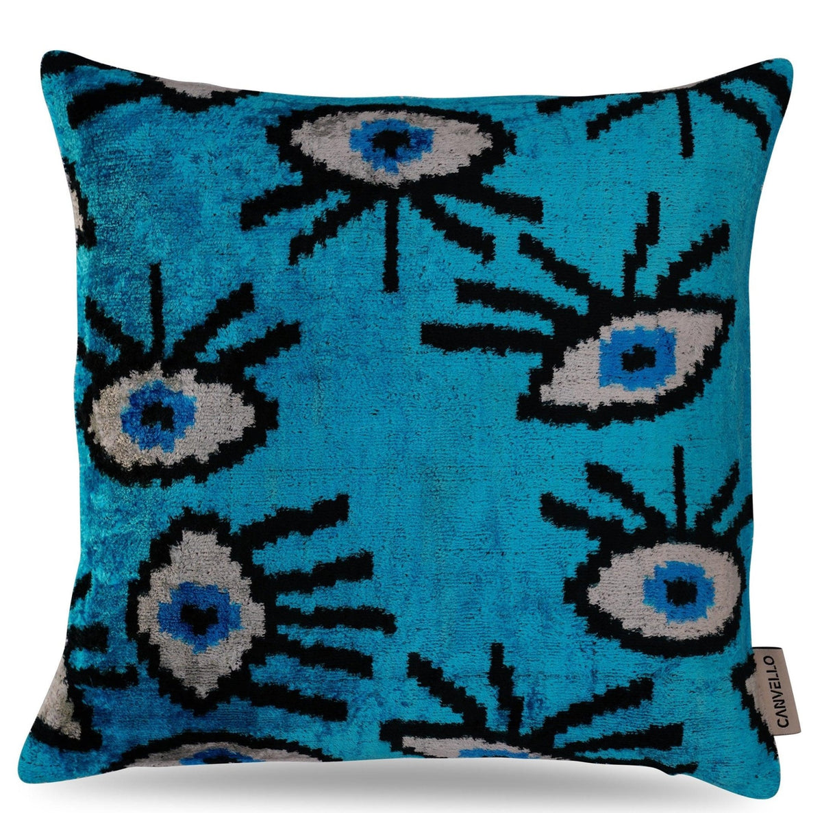 Canvello, funda de almohada decorativa con estampado de tigre de lujo hecha a mano y cojín de seda de terciopelo suave de inserción Premium, 16x16 pulgadas