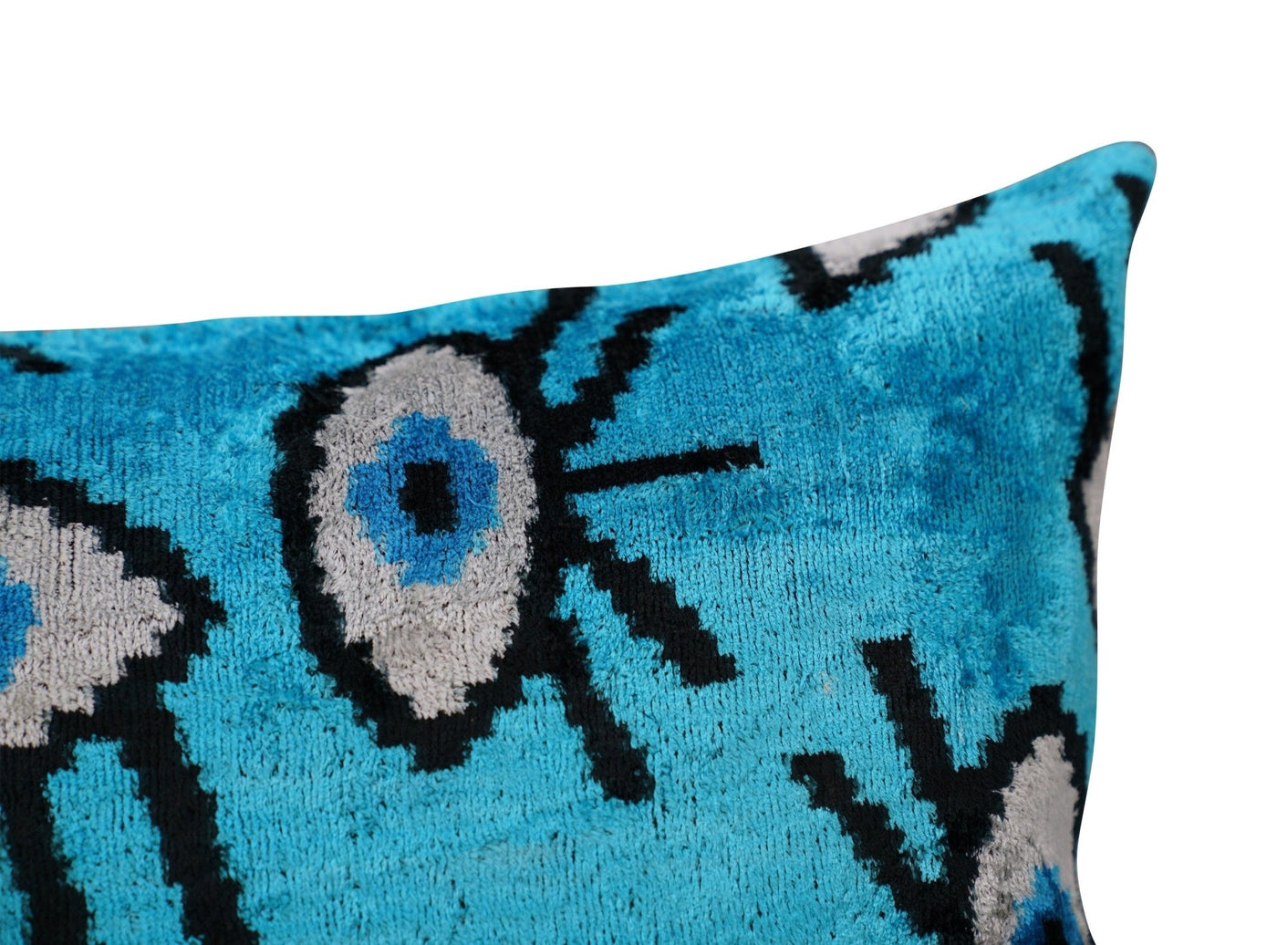 Canvello Luxury Congress Blue Turquoise Olive Evil Eye Pillow for Couch | 16 x 24 in (40 x 60 cm) - Canvello