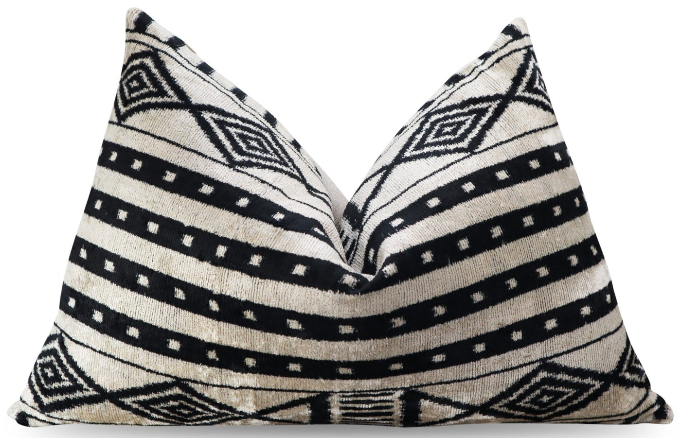 Canvello Luxury Decorative Black & White Throw Pillow | 16 x 24 in (40 x 60 cm) - Canvello