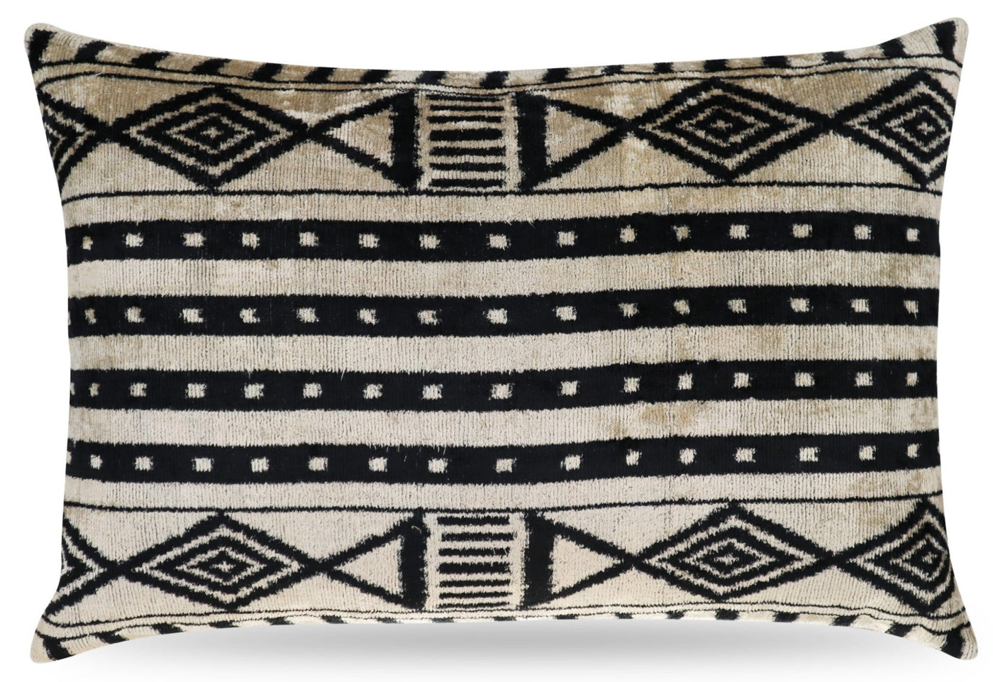 Canvello Luxury Decorative Black & White Throw Pillow | 16 x 24 in (40 x 60 cm) - Canvello