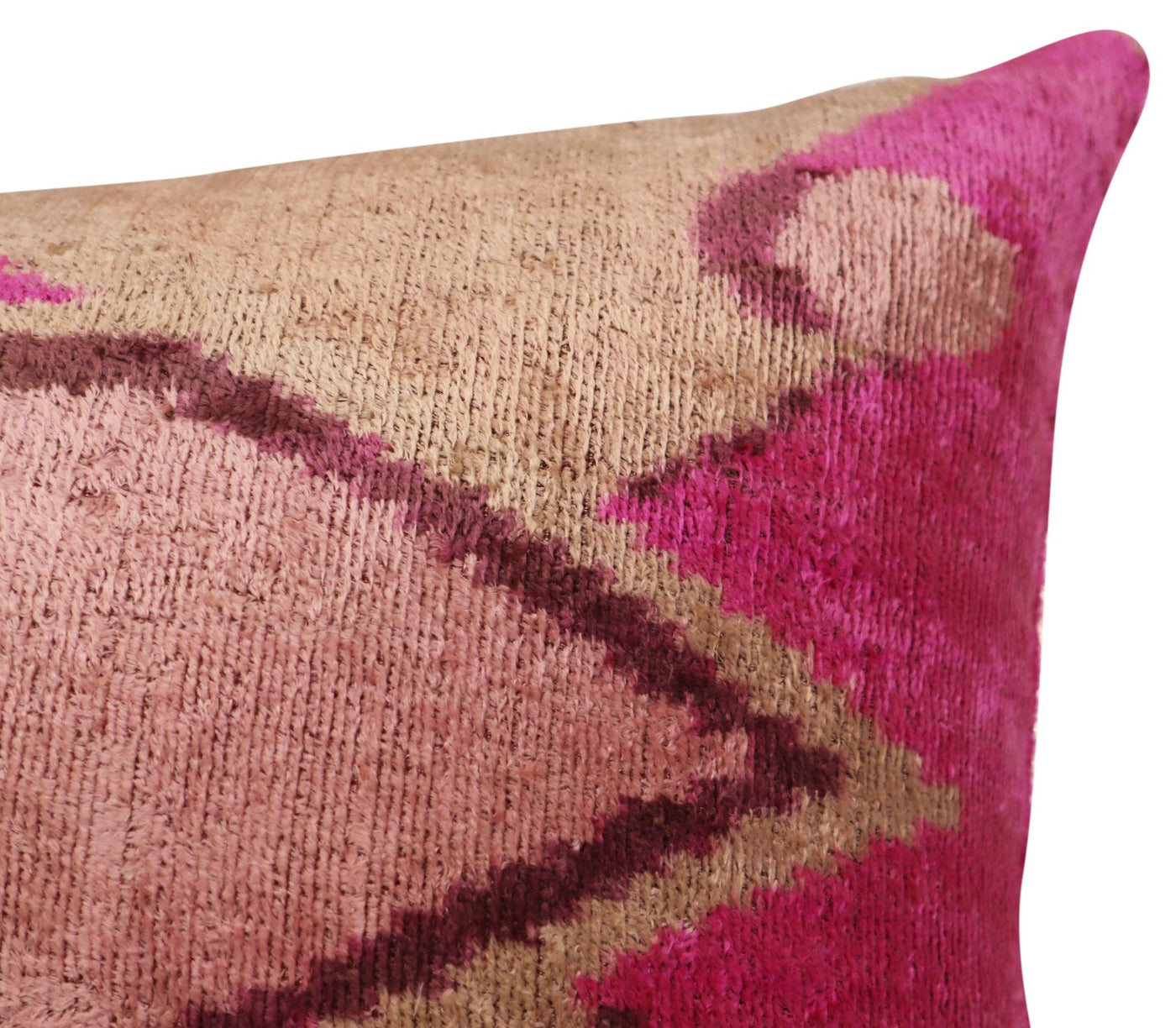 Canvello Luxury Decorative Earth Tones Pink Pillow With Down Insert - 16x24 in - Canvello