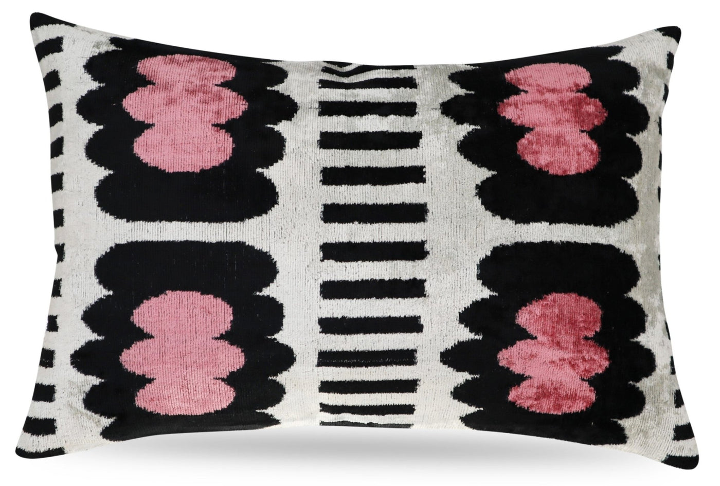 Canvello Luxury Decorative Pink Black White Throw Pillow | 16 x 24 in (40 x 60 cm) - Canvello