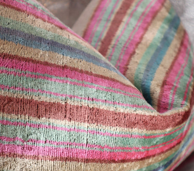 Canvello Luxury Earthtone Stripe Pillow for Couch | 16 x 24 in (40 x 60 cm) - Canvello