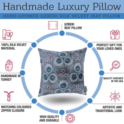 Canvello Luxury Gray Decorative Pillows - 16x16 inch