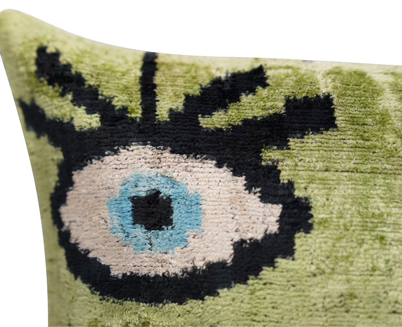 Canvello Luxury Green Smoke Olive Evil Eye Pillow for Couch - 16x16 inch - Canvello