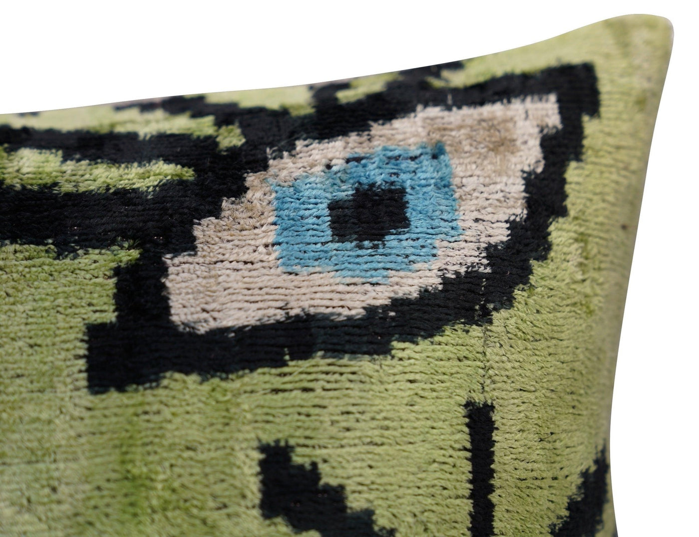 Canvello Luxury Green Smoke Olive Evil Eye Pillow for Couch - 16x16 inch - Canvello