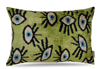 Luxury Green Evil Eye Pillow