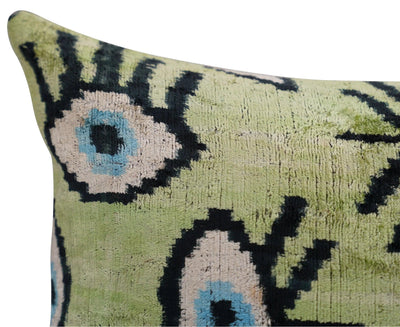 Luxury Green Evil Eye Pillow