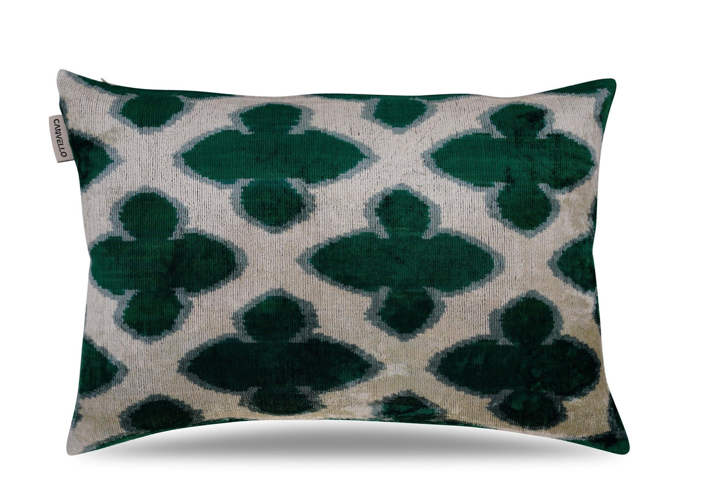 Canvello Luxury Leaf Green Carbon Grey Pillow for Couch | 16 x 24 in (40 x 60 cm) - Canvello