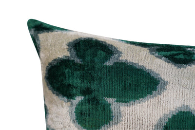 Canvello Luxury Leaf Green Carbon Grey Pillow for Couch | 16 x 24 in (40 x 60 cm) - Canvello