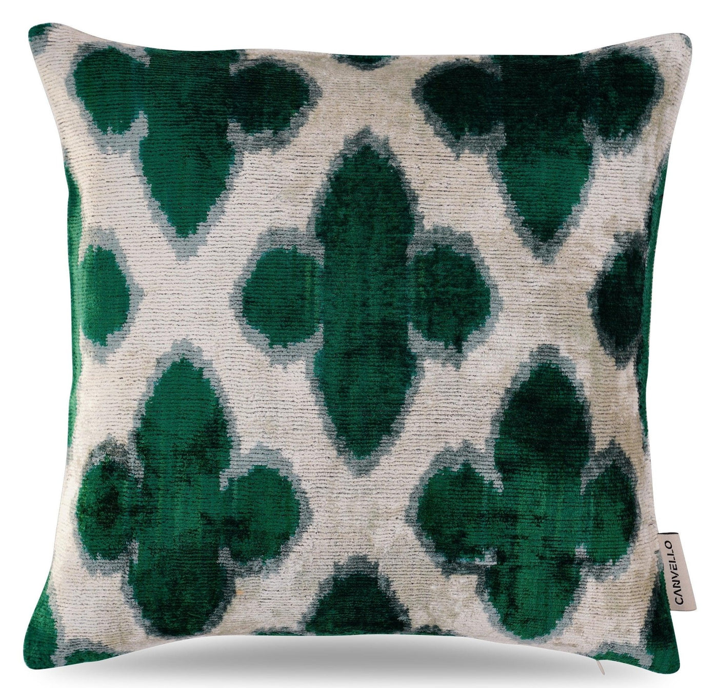 Canvello Luxury Leaf Green Carbon Grey Pillow for Couch | 16x16 - Canvello