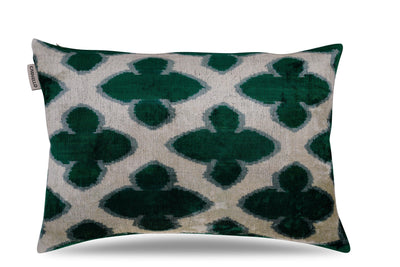 Canvello Luxury Leaf Green Carbon Grey Pillow for Couch | 16 x 24 in (40 x 60 cm)