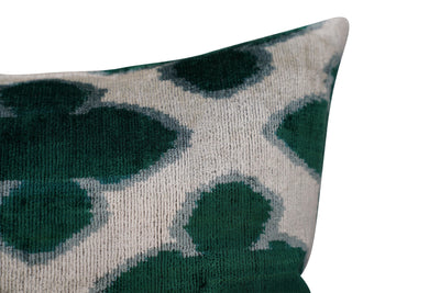Canvello Luxury Leaf Green Carbon Grey Pillow for Couch | 16 x 24 in (40 x 60 cm)