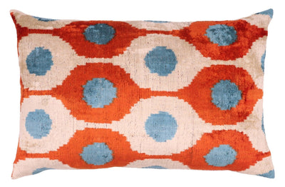 Canvello Luxury Orange Turquoise Pillows For Couch | 16 x 24 in (40 x 60 cm) - Canvello