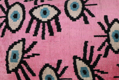 Canvello Luxury Pink Evil Eye Pillow for Couch| 16 x 24 in (40 x 60 cm) - Canvello