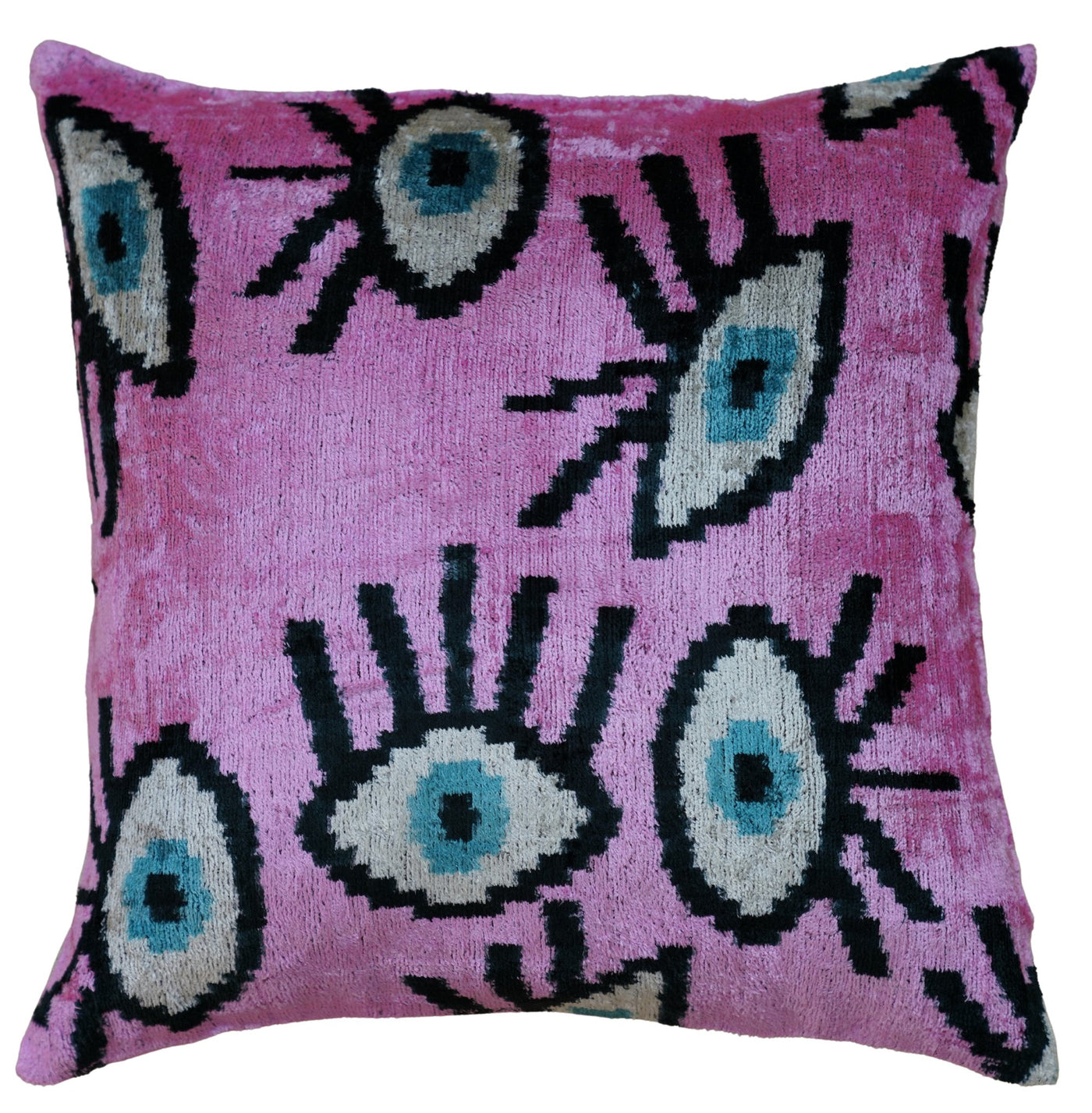 Canvello Luxury Pink Evil Eye Pillow for Couch - 16x16 inch - Canvello