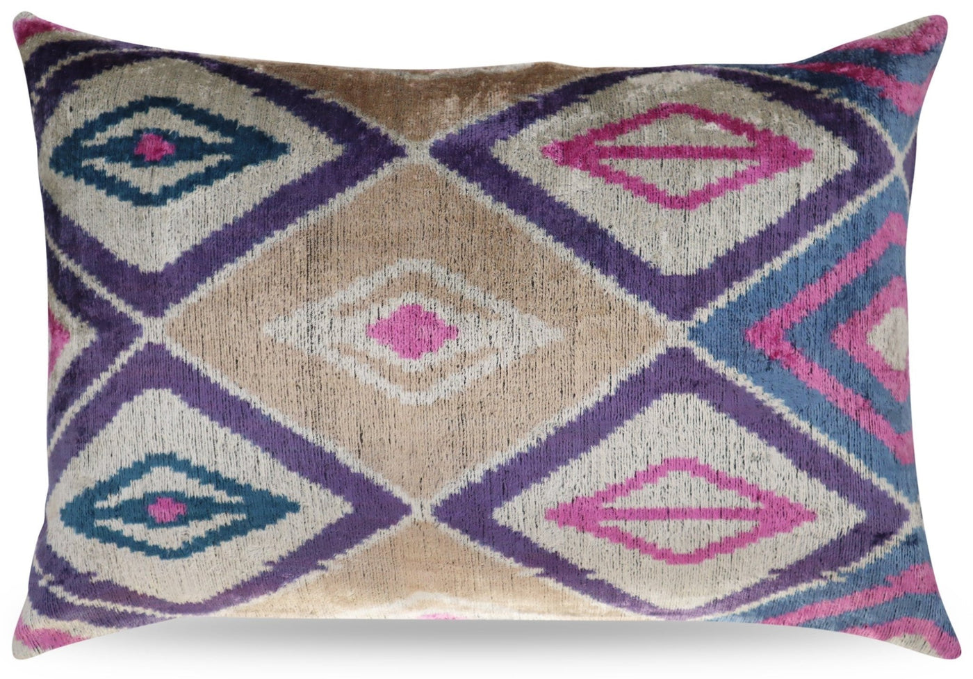 Canvello Luxury Pink Purple Beige Pillow for Couch | 16 x 24 in (40 x 60 cm) - Canvello