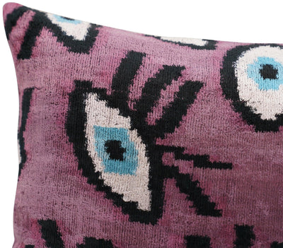 Canvello Luxury Pink Purple Evil Eye Pillow for Couch | 16 x 24 in (40 x 60 cm) - Canvello