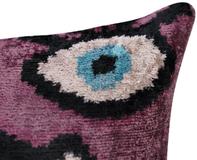 Canvello Luxury Pink Purple Evil Eye Pillow for Couch - 16x16 inch - Canvello