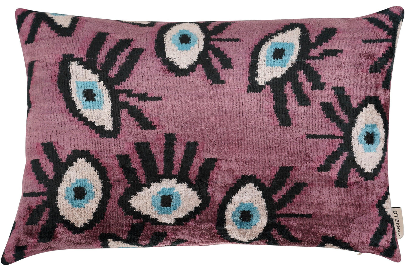 Canvello Luxury Pink Purple Evil Eye Pillow for Couch | 16 x 24 in (40 x 60 cm)