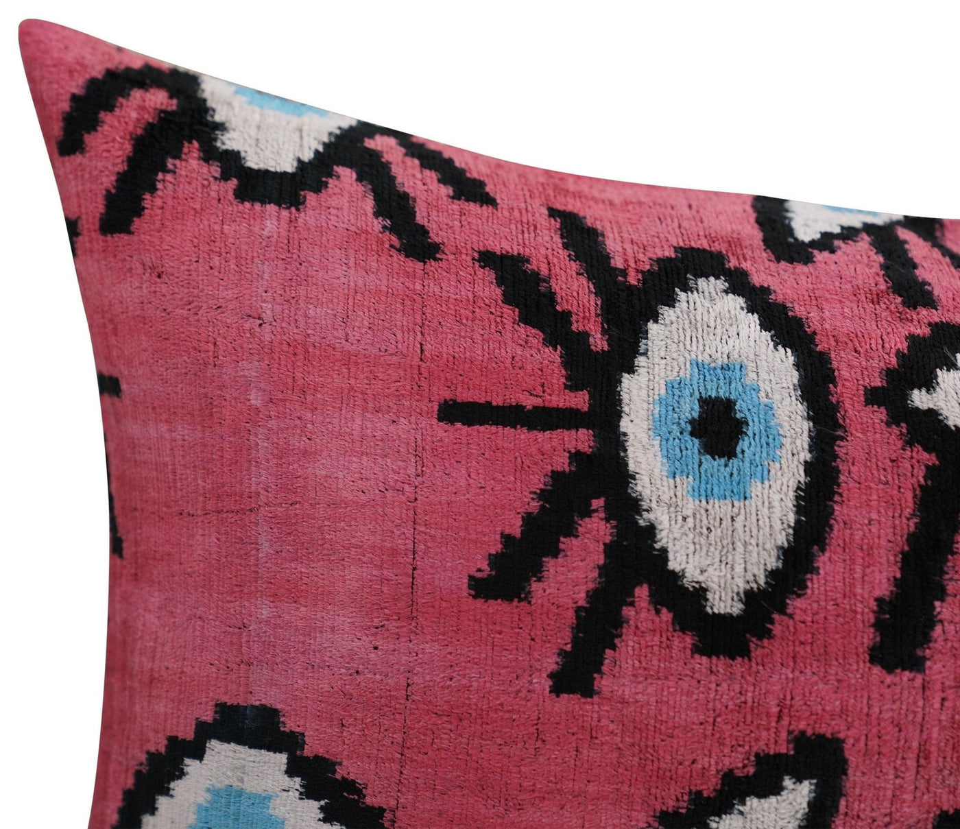 Canvello Luxury Pinkish Red Evil Eye Pillow for Couch | 16 x 24 in (40 x 60 cm) - Canvello