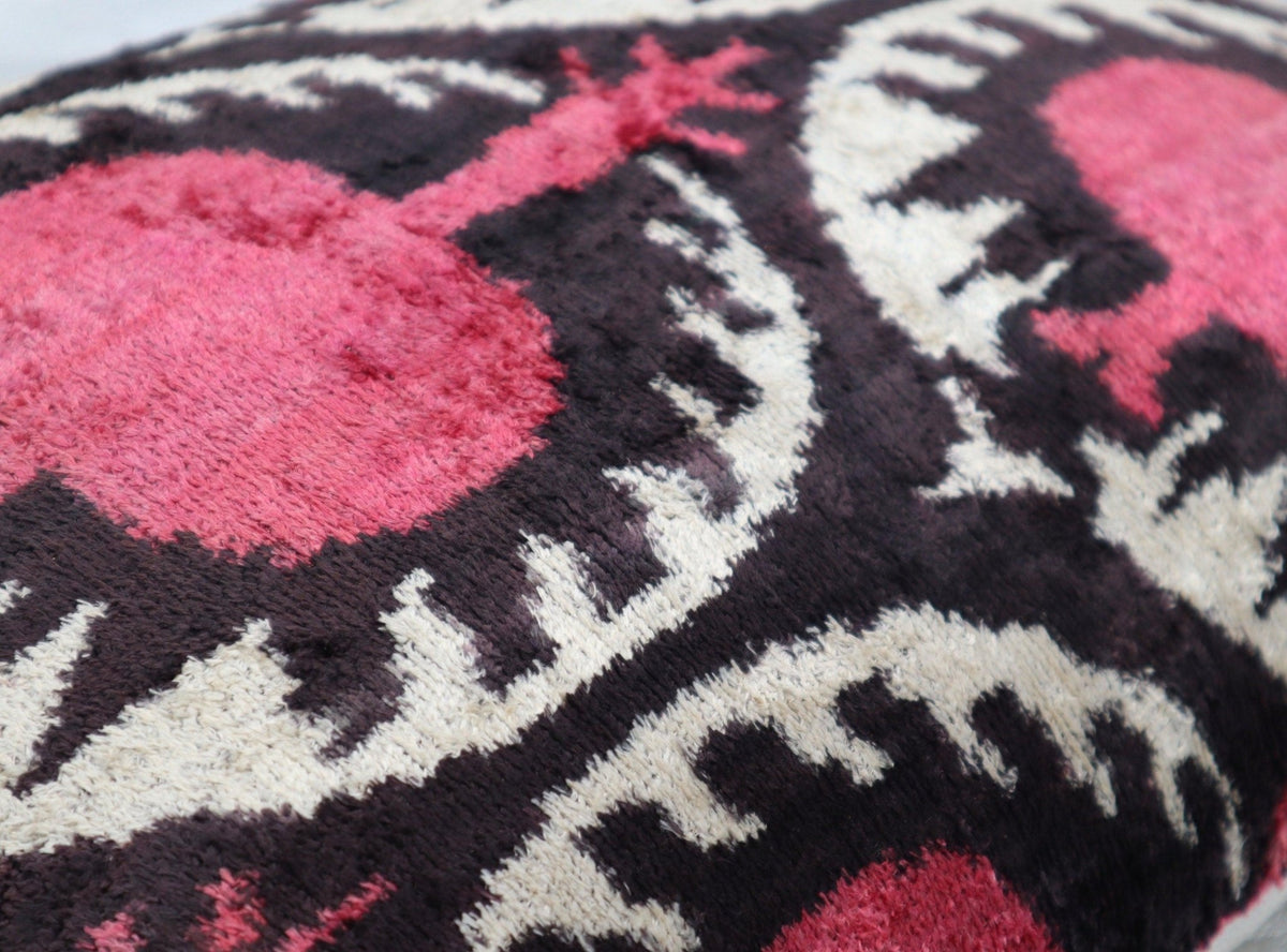Canvello Luxury Red Pomegranate Velvet Throw Pillows - 16x24 in - Canvello