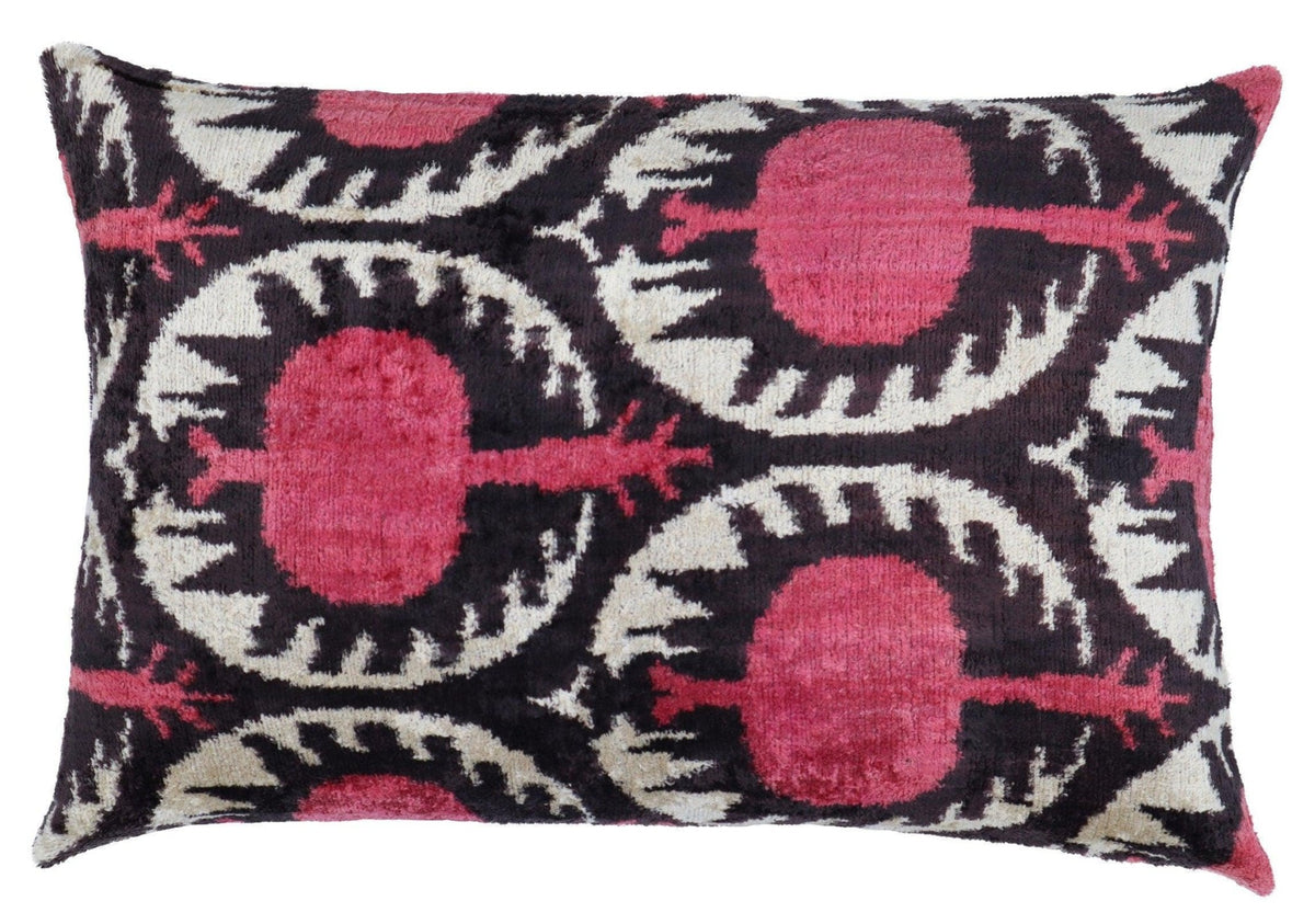 Canvello Luxury Red Pomegranate Velvet Throw Pillows - 16x24 in - Canvello