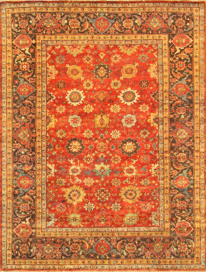 Canvello Mahal Collection Hand-Knotted Wool Area Rug - 9'9" x 10'
