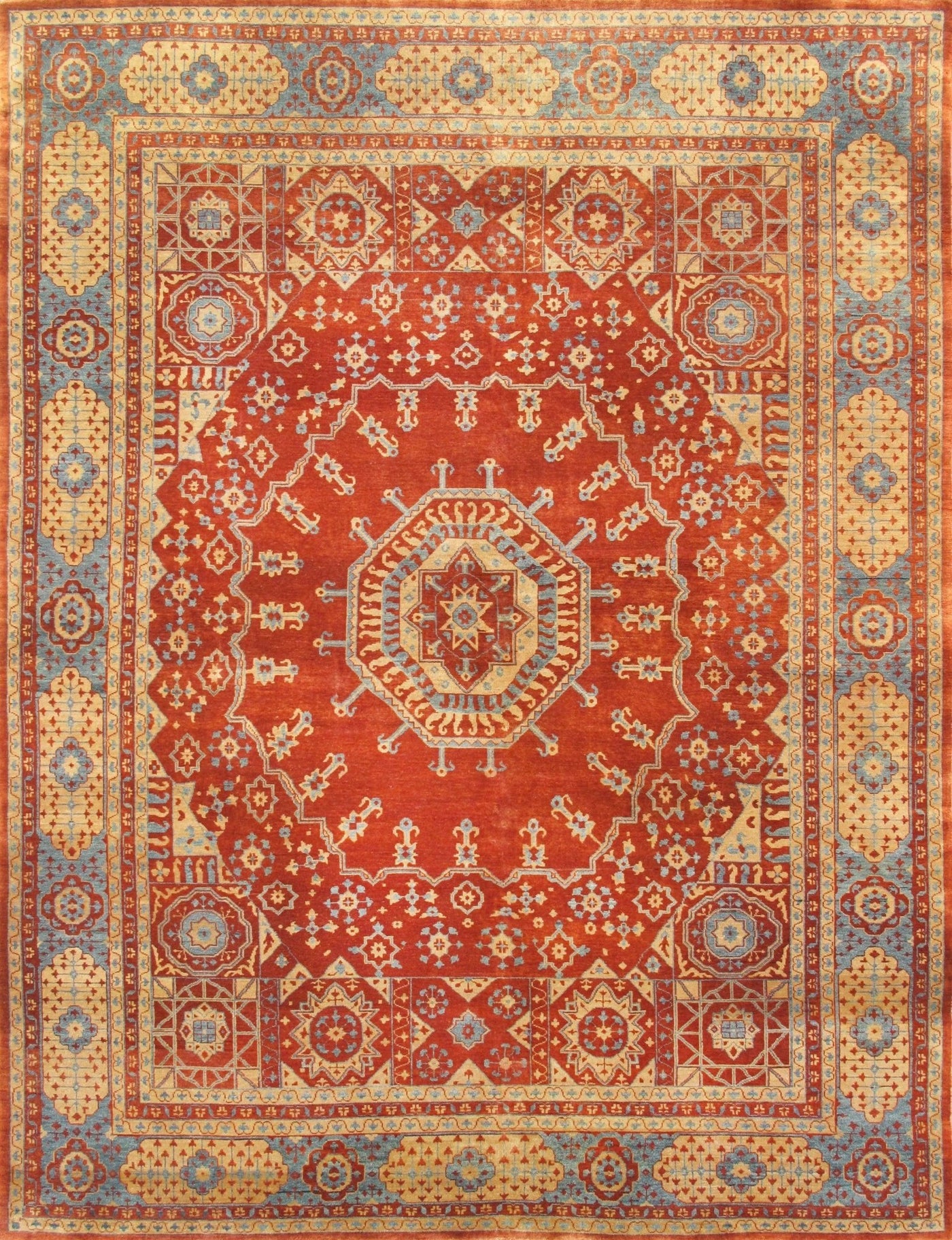 Canvello Mamluk Hand - Knotted Lamb's Wool Area Rug - 8'10" X 11'6" - Canvello