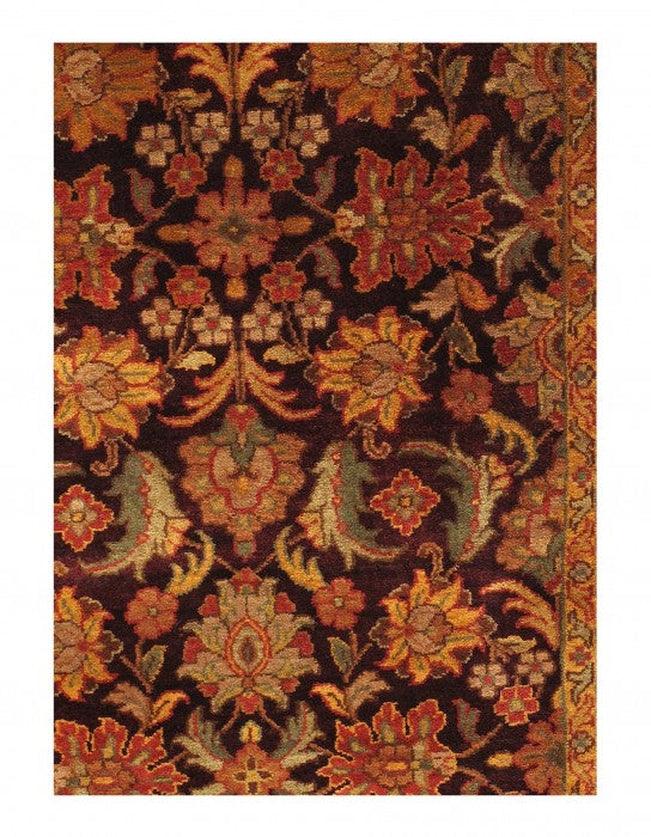 Canvello Maroon Fine Hand Knotted Agra Runnere 2'5'' X 18' - Canvello