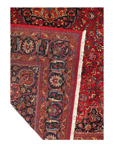 Canvello Mashhad Black Rug For Living Room - 11'2'' X 15'7'' - Canvello