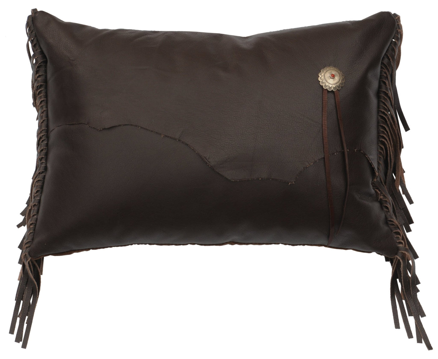 Canvello Mesa Leather Decorative Pillow - Fabric Back - 12"x18" - Canvello