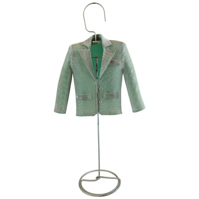 Canvello Metal Art Sculpture Miniature Wire Mesh Tuxedo Jacket on Metal - Canvello