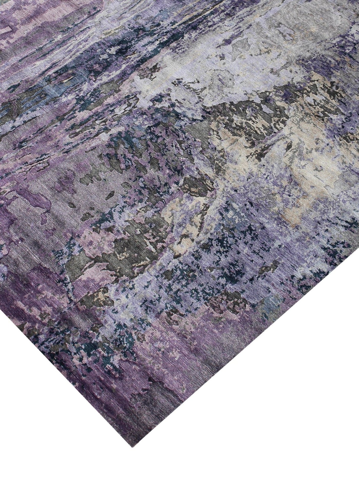 Canvello Modern Bamboo Silk Purple Area Rug - 7'10" X 9'10" - Canvello