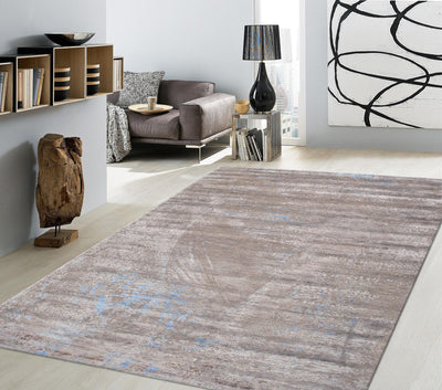 Canvello Modern Blue And Grey Area Rugs - 8'11" X 12' - Canvello