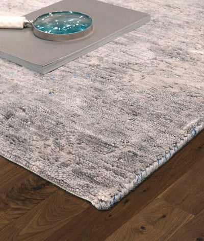 Canvello Modern Blue And Grey Area Rugs - 8'11" X 12' - Canvello