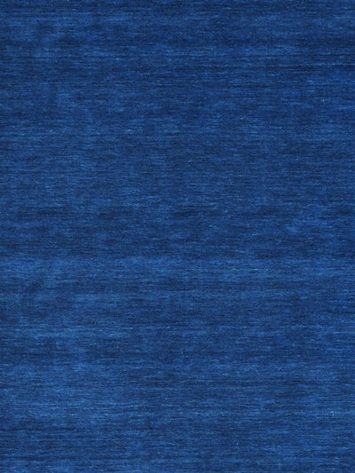 Canvello Modern Blue Hand - Loomed Silk & Wool Charcoal Area Rug - 10' X 14' - Canvello