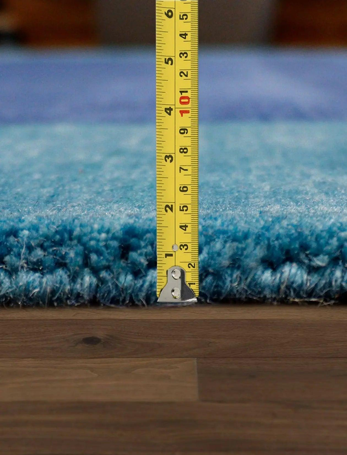 Canvello Modern Blue Hand - Loomed Silk & Wool Charcoal Area Rug - 10' X 14' - Canvello